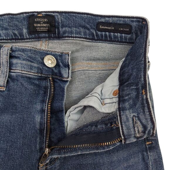 Citizens of Humanity Emannuelle Slim Boot Jeans Womens 24 Blue Stretch Comfort - Picture 4 of 12